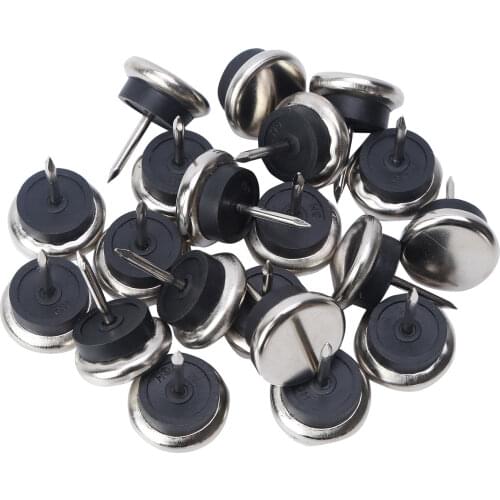 20Pc Round Furniture Slider Glides Plastic Feet Pads Anti Slip Legs Ends Caps Chair Table Floor Protector Cabinet Desk Legs Mats