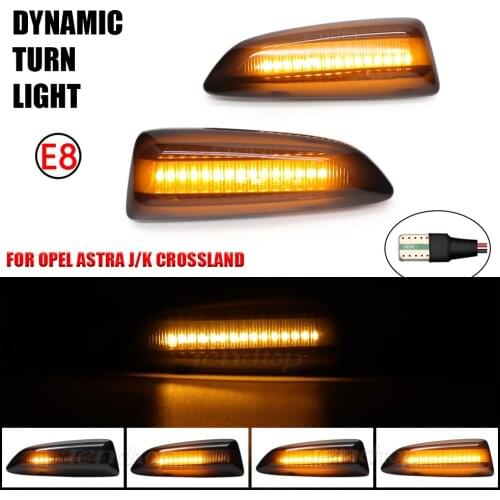 2X LED Dynamic Side Marker Turn Signal Lights Indicator Lamps For Opel Astra J Astra J K Zafira C Insignia B Grandland X