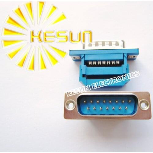 50pcs/lot DIDC-15P IDC Type 15P 15Pin Male Serial D-Sub Connector