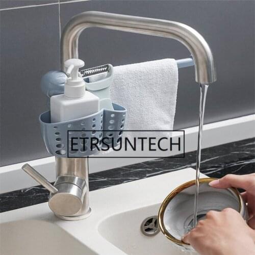 50pcs Kitchen Bathroom Faucet Drain Cloth Clip Shelf Kitchen Sink Rack Rag Hanger Bathroom Box Towel Rack Holder