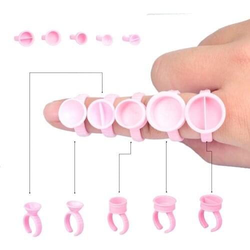500Pcs Disposable Ring Tattoo Ink Cups Pigment Container Pink Portable Microblading Permanent Tattoo Needle Supplies Makeup Tool