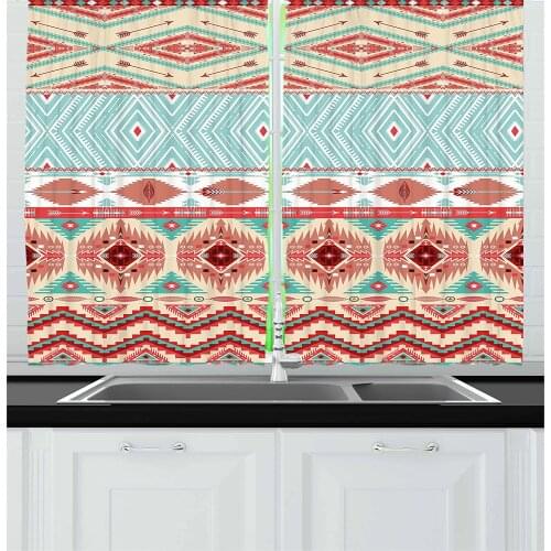 Aztec Kitchen Curtains Culture Inspirations Living Room Decor Curtains Bedroom Window Drapes Curtains for Kitchen