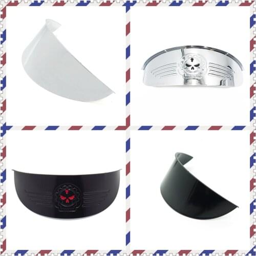 Aftermarket free shipping motorcycle parts Skull HARLEY BLAKC 7" HEADLIGHT VISOR HEAVY DUTY THICK For Harley XL XLH FXR FX BK CD