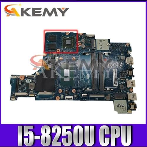 Akemy For DELL INSPIRON 15 5570 5770 7570 Laptop Motherboard CN-0N7Y27 0N7Y27 N7Y27 LA-F115P With I5-8250U CPU DDR4 100% Tested