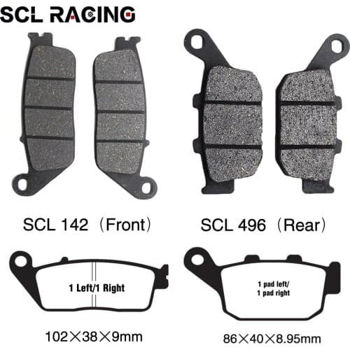 Alconstar New Motorbike Motorcycle Semi-Metal Front and Rear Brake Pads For Suzuki GW250 2015 2016 Motocross Brake Pads Set