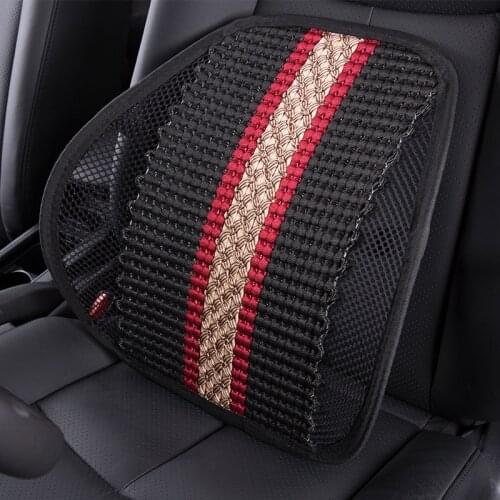 Car Seat Waist Cushion Office Chair Massage Back Lumbar Support Mesh Cushion Pad Black Mesh Back Lumbar Cushion for Car Driver