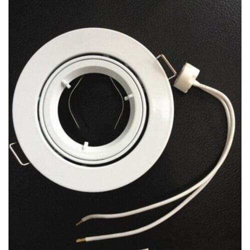 White Aluminum Adjustable Lamp cup Bracket MR16 GU5.3 lamp Base 10PCS