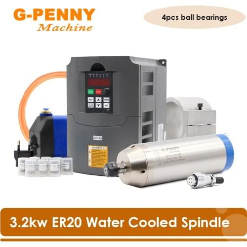 CNC 3.2kw ER20 Water cooled spindle 3.2kw updated water cooling spindle motor for CNC Router engraving machine
