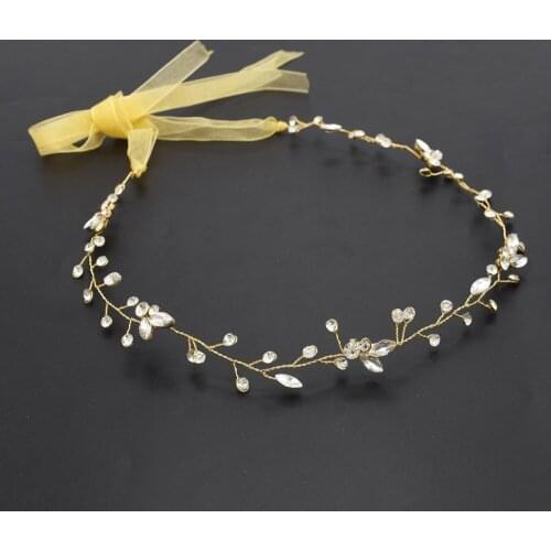 Elegant Beauty Bridal Wedding Headbands Simple Charming Hair Jewelry Korean Fashion Copper Alloy Lace Flowers Crystal Hairbands