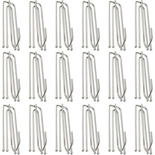 1 Set 50pcs Stainless Steel Curtain Claw Hooks Four Claw Hooks Steel Pleated Curtain Bath Curtain Four Claw Hook