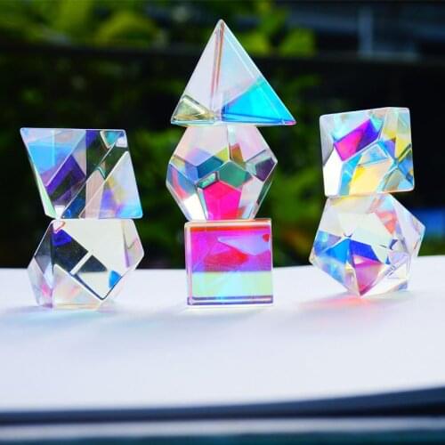 Cube Optical Prisma Rainbow Prism Optical Glass Polyhedral Prism Glass Prism Rainbow Glass Light Cube Colour Splitting Prism