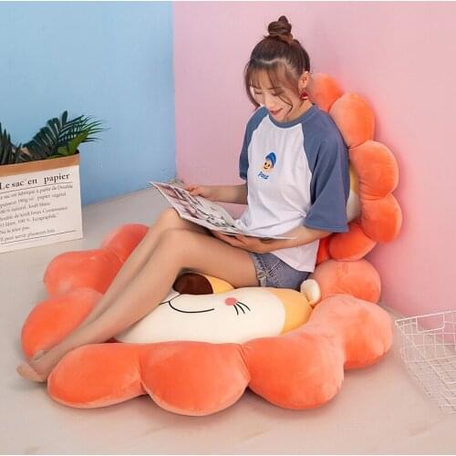 Stuffed Plush Sun Flower Lion Toys Pillow Kawaii Sleeping Pillow Cute Lion Doll Plush Toy Children Birthday Present