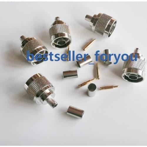 N Male Plug Crimp For Belden 9258 LMR240 RG-8X RG8X RF Coax Cable Connector