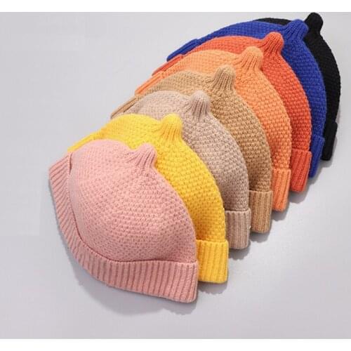 New Arrived women knitting hat beanies caps Lady winter Thick Keep warm ski skullies patch Gorros skullcap Adult Melon Cap