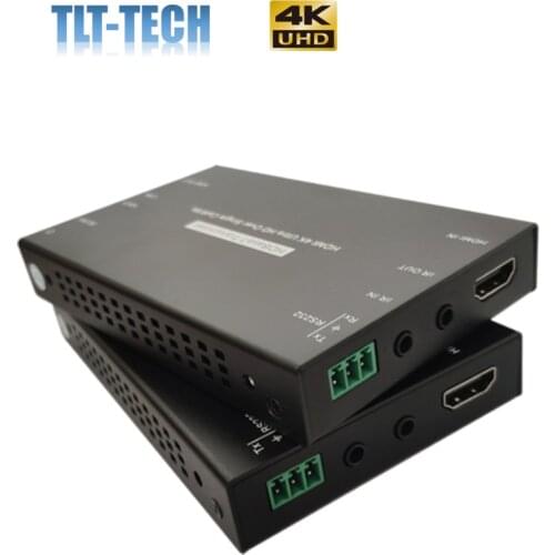 One pair 4K Pro HD-BaseT HDMI Extender With RS232 Up to 100 meters 4096*2160@30Hz over Ethernet cable cat5 cat6 cat7