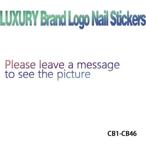 Luxury Logo Nail Stickers Set Mixed Floral Geometric Sexy Girl Nail Art Water Transfer Decals Tattoos Sliders Manicure