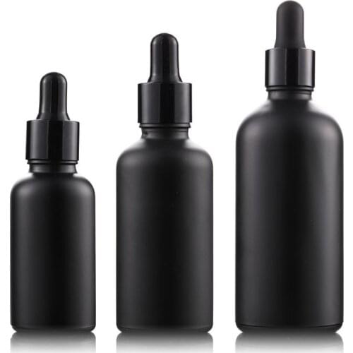 10-100ML Reagent Eye Dropper Drop Glass Aromatherapy Liquid Pipette Bottle Refillable Bottles Black Lucifugal Perfume Bottle