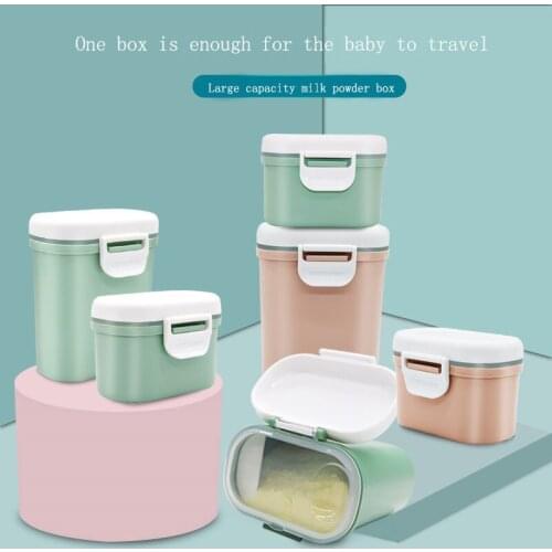 Portable Large Capacity Baby Food Storage Containers Infant Milk Powder Snacks Cereals Storage Box Safety PP Storage Travel Pots