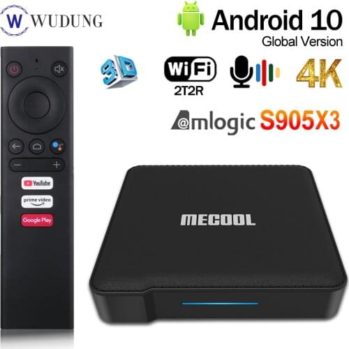 2021 Newest Mecool KM1 Smart TV Box Amlogic S905X3 Android 10.0 4G 64G 4K S905X3 BT4.0 Voice Control 4K Dual Wifi Set Top Box
