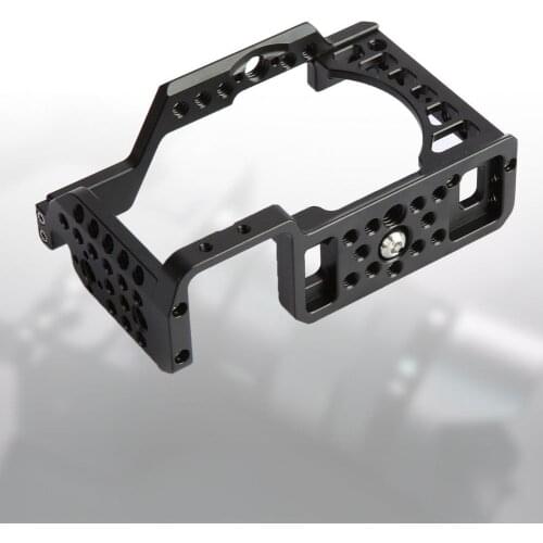 Detachable Camera Cage Arri Locating Hole Cold Shoe Mount 1/4 3/8 Threaded Holes Camera Stabilizer Extension Accessory for Sony
