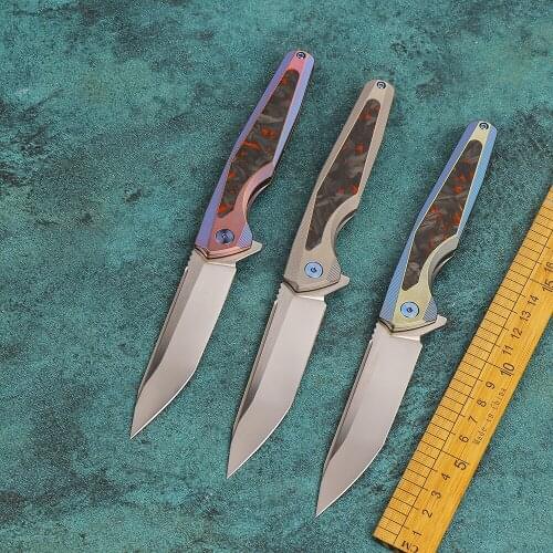 Folding knife S35VN blade titanium alloy handle tactical camping fishing fishing climbing pocket fruit knife EDC tool