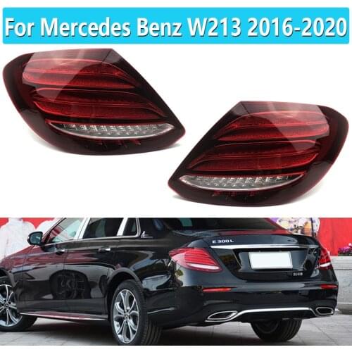 For Mercedes-Benz E Class W213 E200L E300L E320L E260L E350L 2016-2020 Red Rear Car LED Tail Light Brake Light