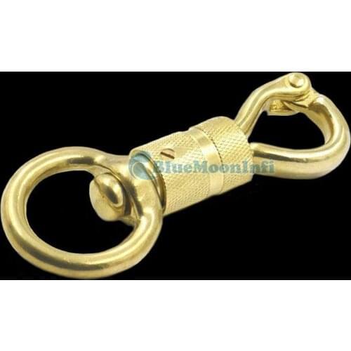 1 Pc 30mm Brass Twist Snap Hinged Panic Horsemanship Replacement Screw Lead Rope D Ring