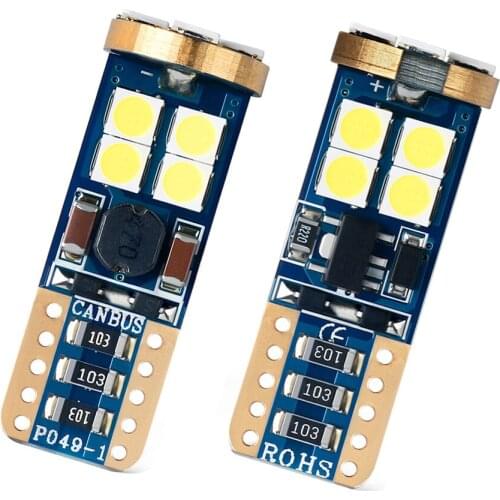 100pcs high bright 3030 12smd t10 w5w 194 168 car led bulb interior 6000k white auto licence plate lamp 12V Wedge Truck lights