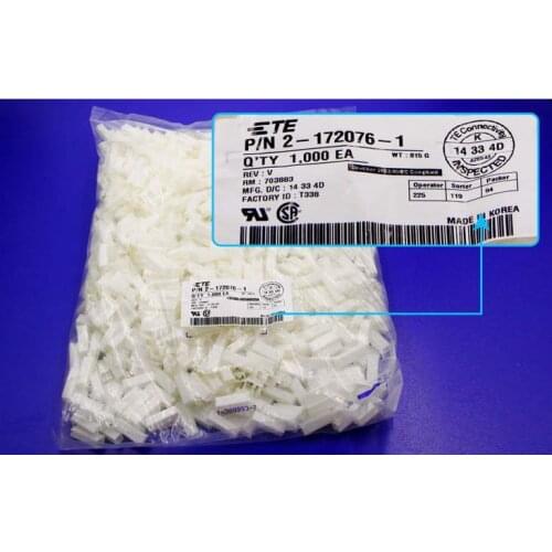 2-172076-1 CONN RCPT HSG 0.25 1POS NATURAL TE housings connectors 100% new and original parts