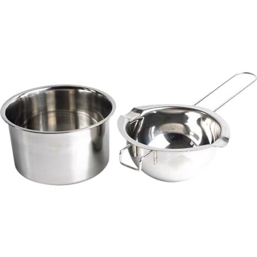 2Set Stainless Steel Candle Soap Making Candle Wax Melting Pot Double Boiler