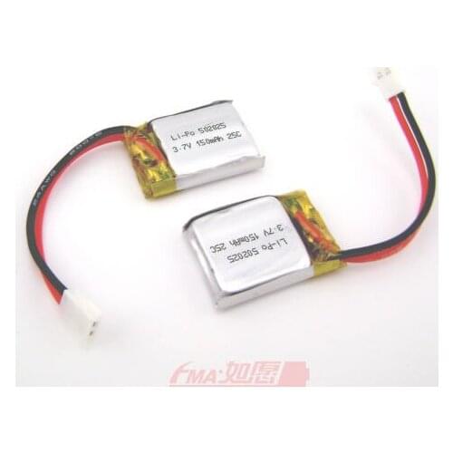 2Pcs Li-po 502025 3.7V 150MAH LiPo Battery For MP3 Bluetooth Model Toy Plane UAV