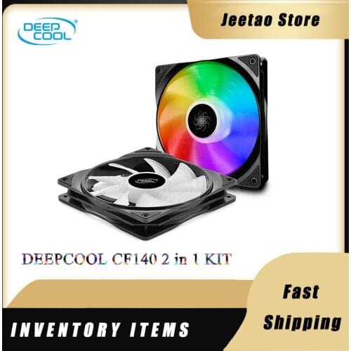 DEEPCOOL CF140 2 in 1 KIT 140mm 5V 3PIN ARGB Fan With controller Computer Case Cooling fans CPU Liquid cooler Replace fan