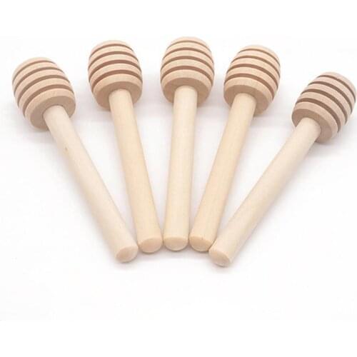 24/50/100pcs Wooden Honey Spoon Stir Bar For Honey Jar Eco-friendly Supplies Long Handle Mixing Stick Get Honey Accessories