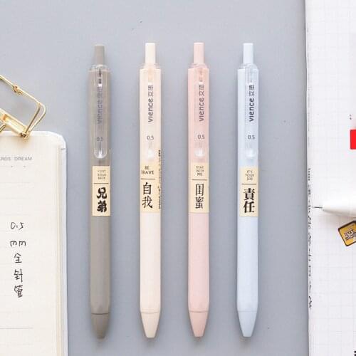 3pcs 1343 Wen Hao Stationery 9060 Creative 0.5mm Gel pen Learning Office Stationery Pen Press Black Pen