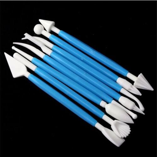 8pcs/set Fondant Cake Decorating Flower Engraving Modelling Craft Clays Tool Cake Biscuit Cookie Cutter Engraved Pen -30