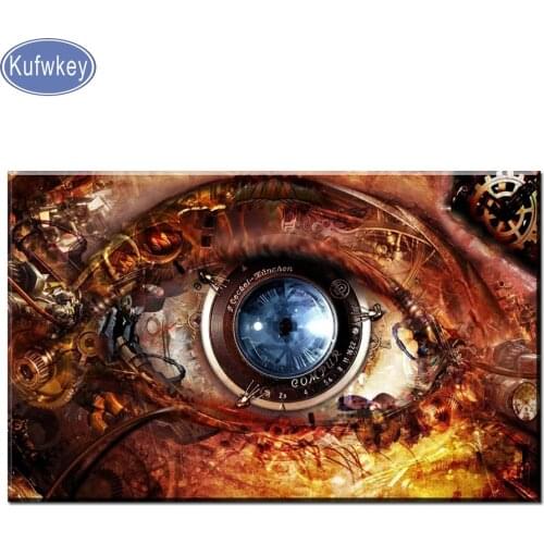 120x60cm diamond mosaic,Steampunk Eye,diamond painting full square resin drill,cross stitch,picture rhinestone embroidery,decor