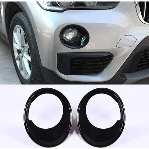 For BMW X1 F48 2016 2017 Car Accessories 2 Pcs ABS Chrome Front Fog Light Lamp Cover Trim