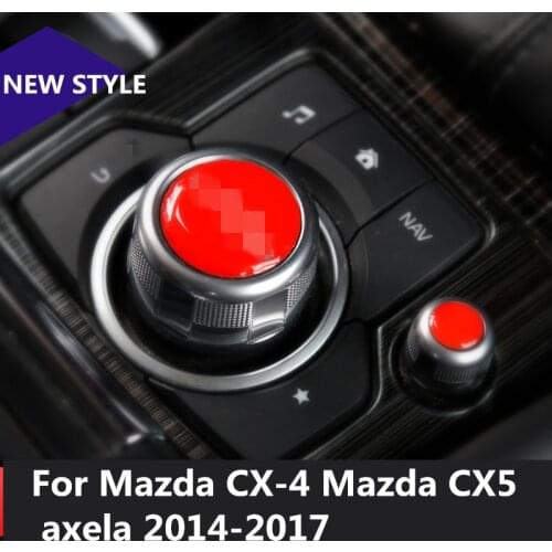 For Mazda CX-4 Mazdac CX5 axela 2014-2017 Car Gear shift Knob Switch Button Cover Trim Styling Interior decoration