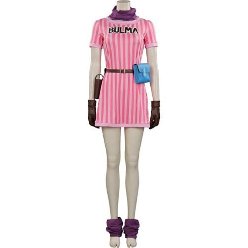 Dragon Bulma Cosplay Costume Adult Dress Bag Props Outfits Halloween Carnival Suit