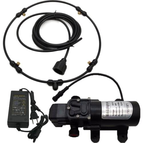 E085 Water Misting Fan Ring System with Self Priming Pump and power supply