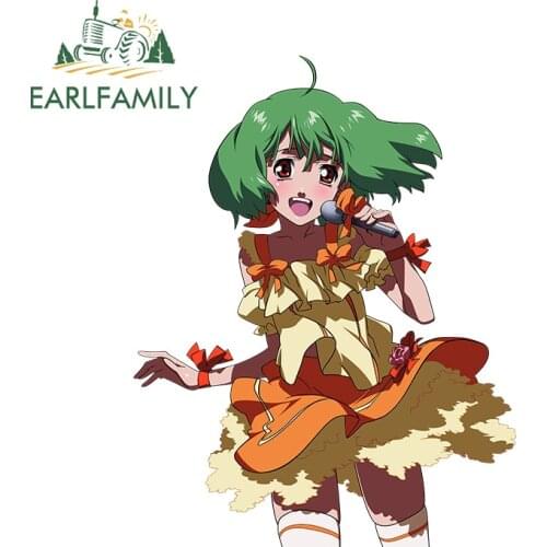 EARLFAMILY 13cm x 10.1cm for Macross Frontier Ranka Lee Car Stickers Vinyl Car Accessoires Personality Decals Laptop Decoration