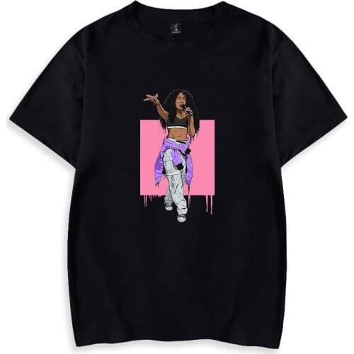 SZA Printing Spring Summer Holiday Street Graffiti Style Men/Women Casual Camping T-shirt Novelty Chic Street Style