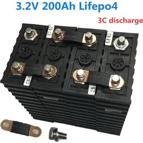 GTK rechargeable deep cycles 3C discharge Lifepo4 3.2V 200Ah cells for Solar Energy Storage inverter and electric scooter EV RV