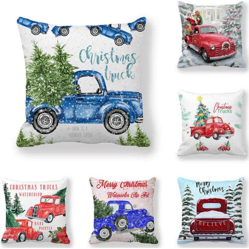 GZTZMY Christmas Ornaments Merry Christmas Decorations for Home New Year 2021 Navidad Natal Car Pine Cushion Cover 45x45cm