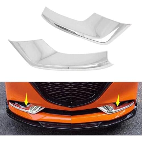 Chrome Front Fog Light Frame Decorative Molding Cover Trim for Mazda 3 BM BN 2019 2020