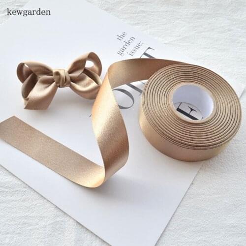 Kewgarden Flower Gift Packing Riband Glitter Cotton Satin Ribbons 1" 25mm Handmade Tape DIY Hair Bowknot Accessories 10 Meters
