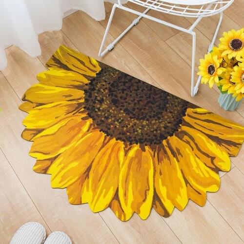 Entrance Carpet Dirt-resistant Non-slip Rubber Soles Flower Stripe Breathable Shower Room Bedroom Indoor Ground Mat