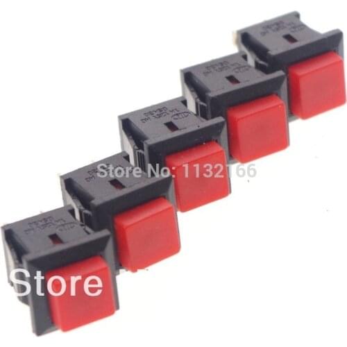 Red Square 14*14 2 Pin SPST NC Momentary Push Button Switch