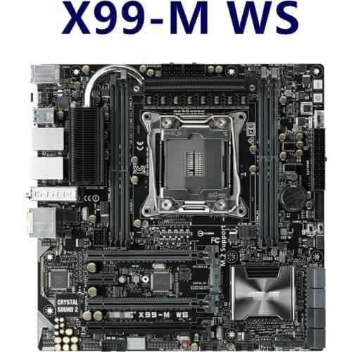 For Asus X99-M WS Desktop Motherboard LGA 2011-V3 DDR4 for I7 CPU USB2.0 USB 3.0 64GB X99 Original mainboard