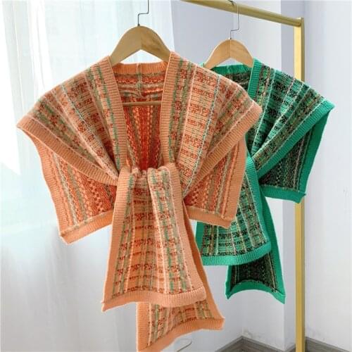 Fashion Knitted Fake Collar Knit False Collar Detachable Shirt Collar Blouse Top Women Nep Kraagie Clothes Accessories